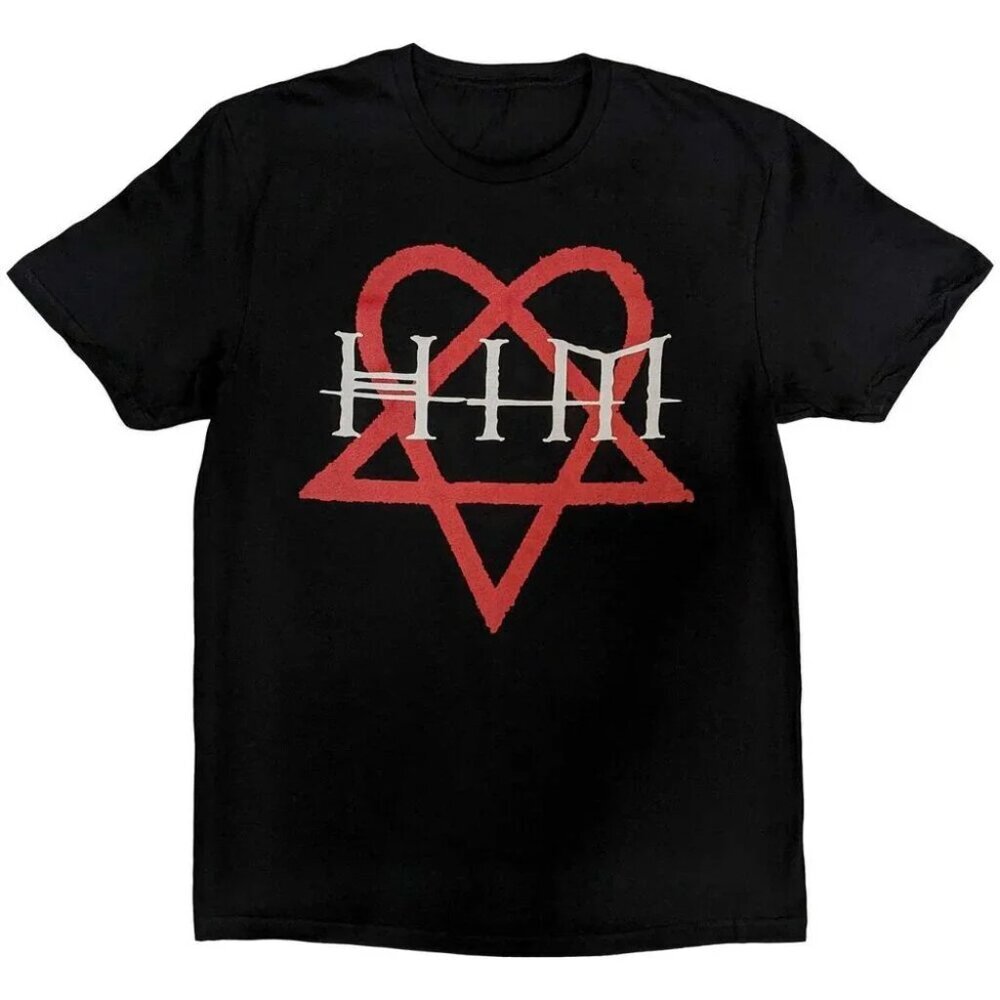 HIM Heartagram Graphic Band T-Shirt Vintage Rock Tee 05